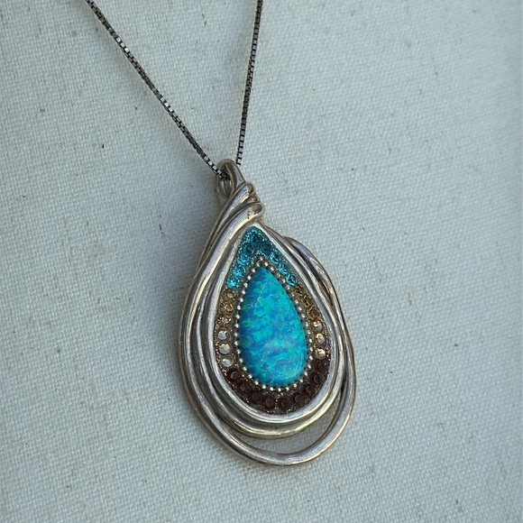 Gorgeous RARE retired Orit Schatzman 925 Israel Sterling silver pendant necklace - Picture 3 of 9